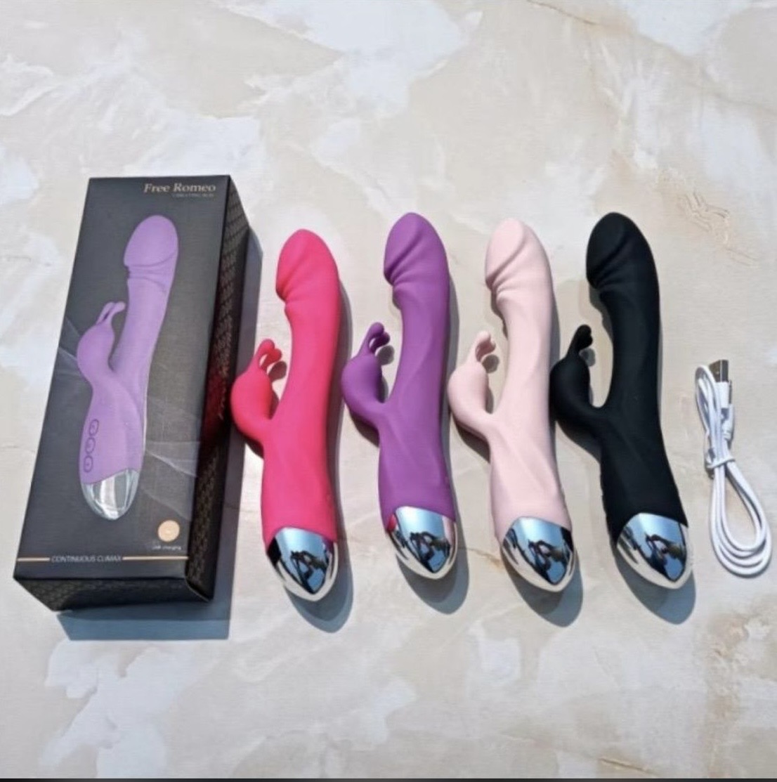 Powerful Rabbit Vibrator-Rechargable, Waterproof, multiple speeds